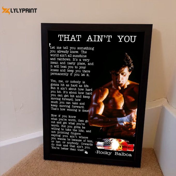 Rocky Balboa Movie Quote Poster 2