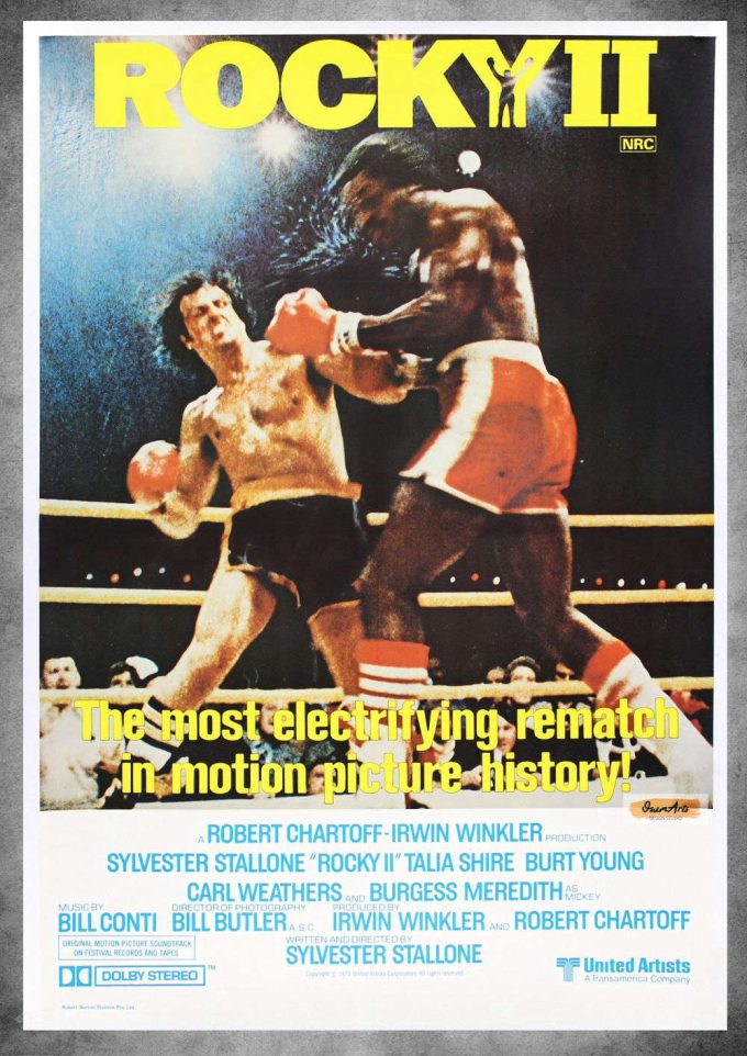 Rocky Ii Movie Poster, Vintage Movie Poster, Classic Movie Poster 3
