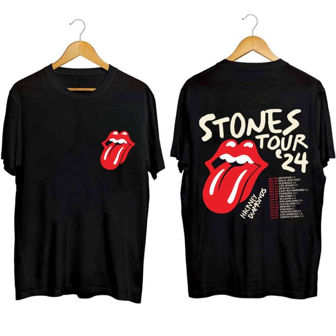 Rolling Stones 2024 Hackney Diamonds Tour Shirt, Rolling Stones Band Fan Shirt, Rolling Stones 2024 Tour Shirt, Hackney Diamonds Tour Shirt 1