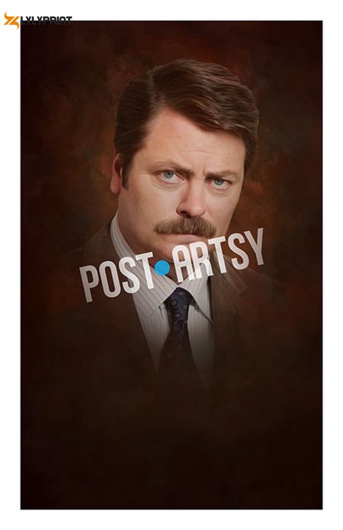 Ron Swanson Portrait - Parks And Recreation Poster - Parks And Rec Poster 2