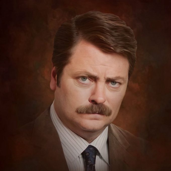 Ron Swanson Portrait - Parks And Recreation Poster - Parks And Rec Poster 3