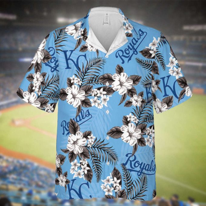 Royals Baseball Hawaiian Flowers Pattern, Kansas City Baseball Hawaiian Shirt For Men Women 2