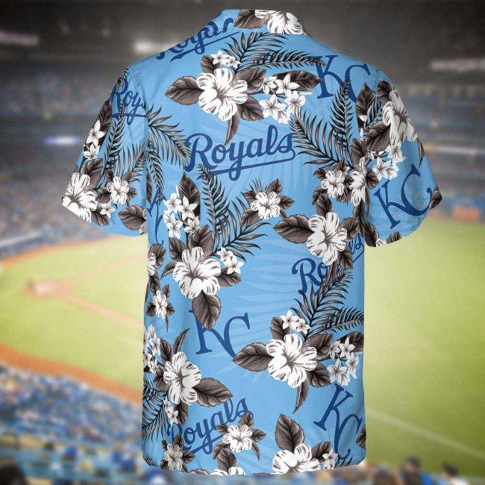 Royals Baseball Hawaiian Flowers Pattern, Kansas City Baseball Hawaiian Shirt For Men Women 3