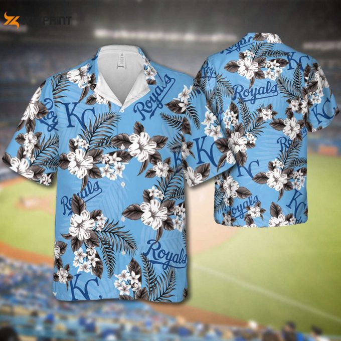 Royals Baseball Hawaiian Flowers Pattern, Kansas City Baseball Hawaiian Shirt For Men Women 1