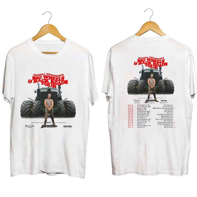 Russell Dickerson Big Wheels And Back Roads Tour 2023 Shirt - Official Fan Concert Shirt 2