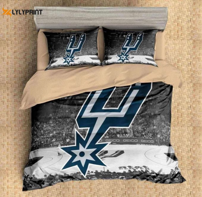 San Antonio Spurs Duvet Cover Bedding Set Gift For Fans 2024 Bd795 1