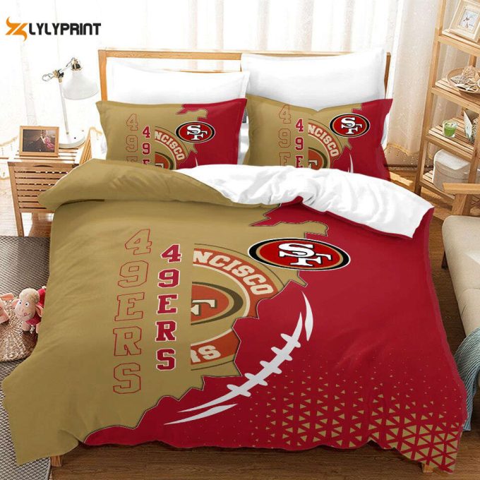 San Francisco 49Ers Duvet Cover Bedding Set Gift For Fans 2024 Bd801 1