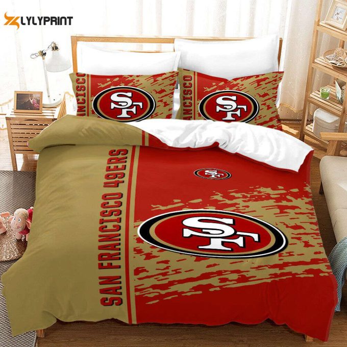San Francisco 49Ers Duvet Cover Bedding Set Gift For Fans 2024 Bd804 1