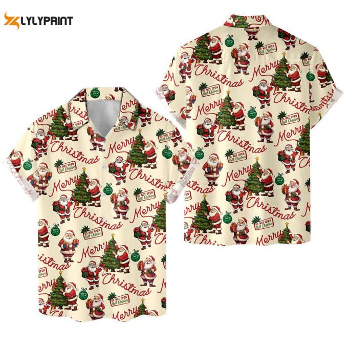 Santa Claus Hawaiian Shirt, Merry Christmas Santa Hawaiian 1