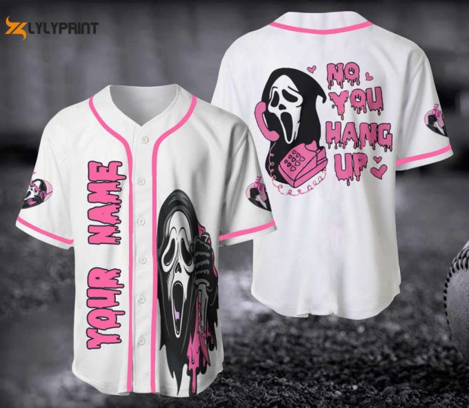 Scream No You Hang Up Horror Ghostface Baseball Jersey Shirt 1