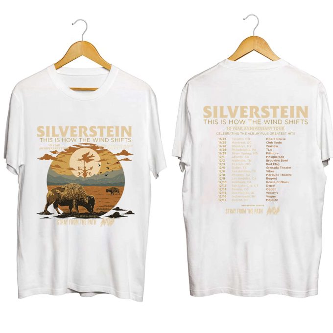 Silverstein This Is How The Wind Shifts 2023 Tour Shirt, Silverstein Rock Band Shirt, Silverstein 2023 Concert Shirt 2