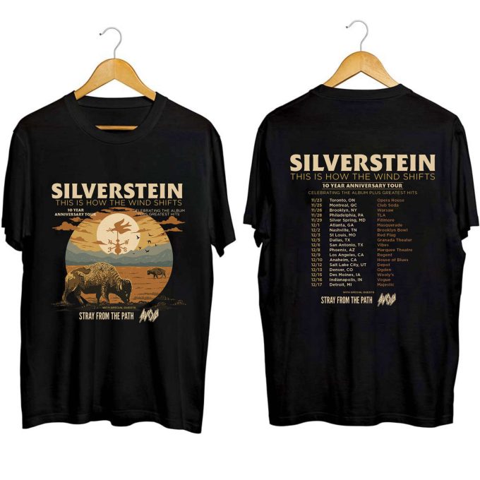 Silverstein This Is How The Wind Shifts 2023 Tour Shirt, Silverstein Rock Band Shirt, Silverstein 2023 Concert Shirt 1