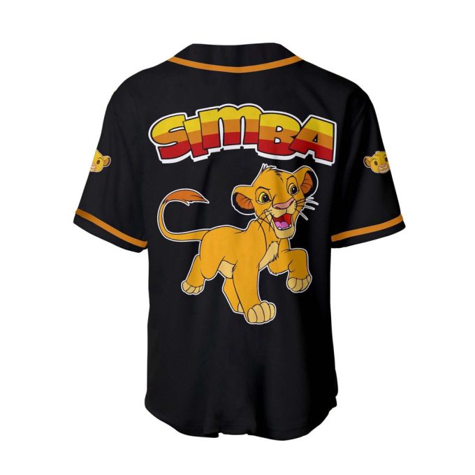 Simba Lion King Black Yellow Red Ombre | Disney Baseball Jersey Personalized 2