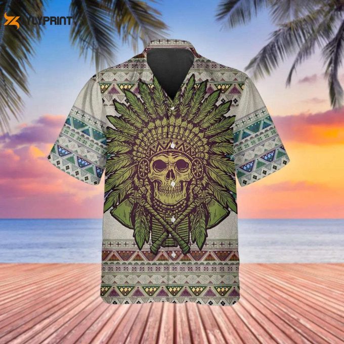 Skull Aboriginal Hawaiian Shirt, This Trends Summer Beach Shirt 1