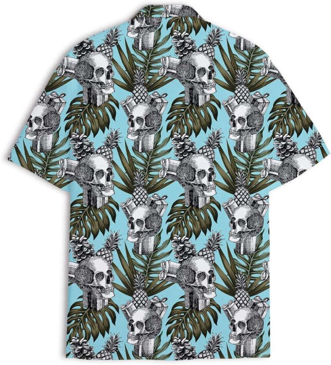 Skull And Pineapple Hawaiian Shirt, Horror Aloha Shirt 3