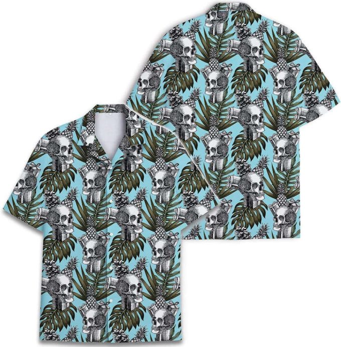 Skull And Pineapple Hawaiian Shirt, Horror Aloha Shirt 4