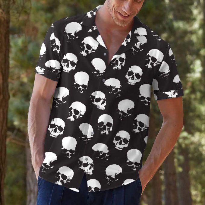 Skull Hawaiian Shirt, Horror Aloha Shirt 4