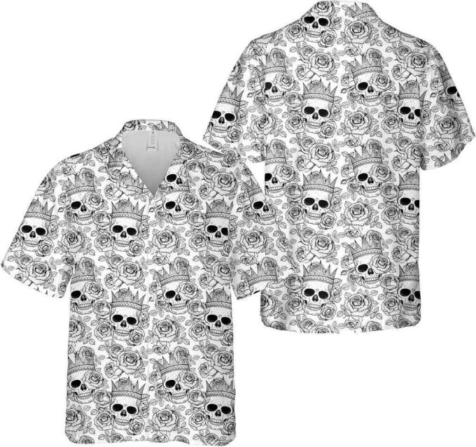 Skull Hawaiian Shirt, Horror Aloha Shirt 3