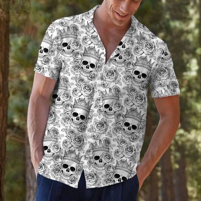 Skull Hawaiian Shirt, Horror Aloha Shirt 4