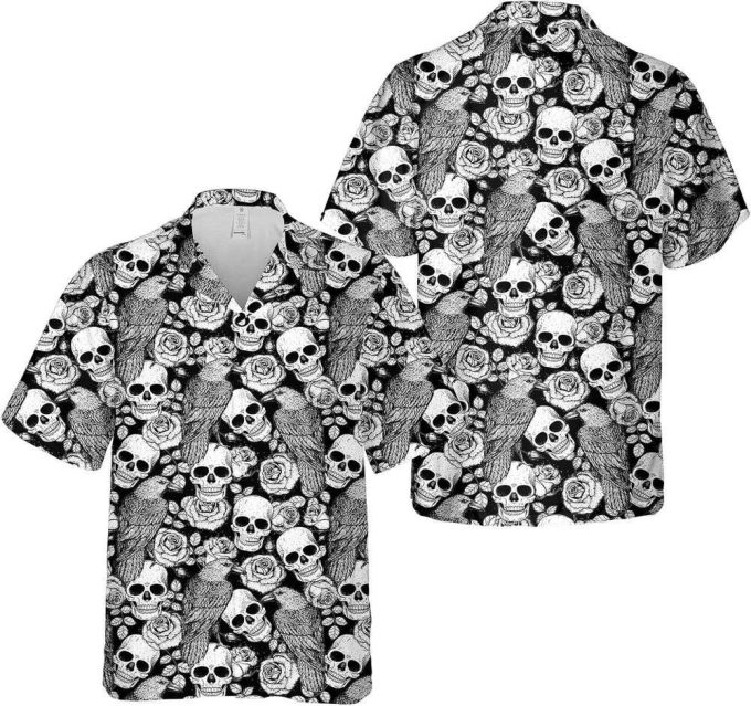 Skull Hawaiian Shirt, Horror Aloha Shirt 3
