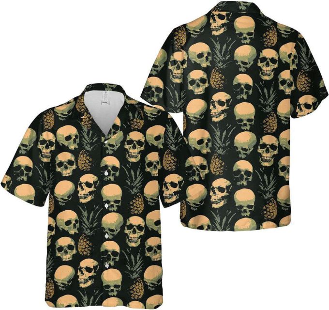 Skull Hawaiian Shirt, Horror Aloha Shirt 3