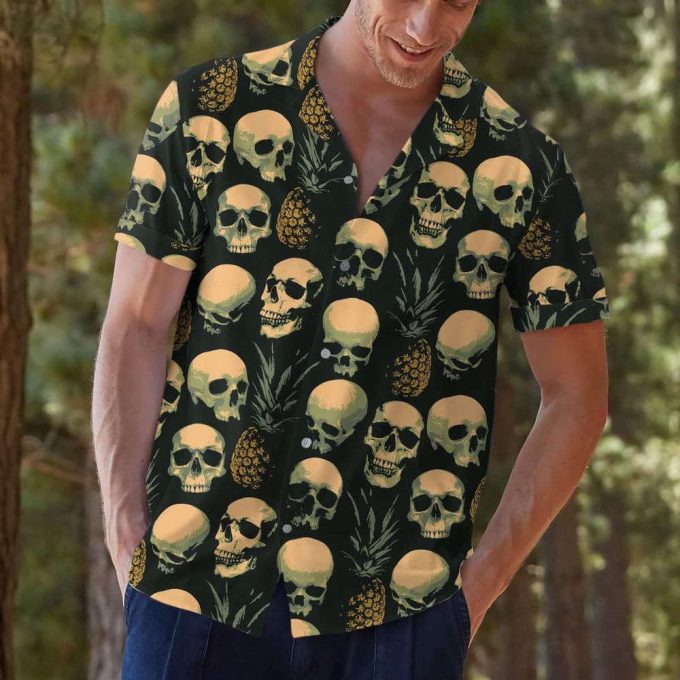 Skull Hawaiian Shirt, Horror Aloha Shirt 4