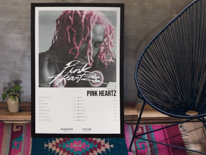 Sofaygo - Pink Heartz | Album Cover Poster For Wall Art | Home Decor 2