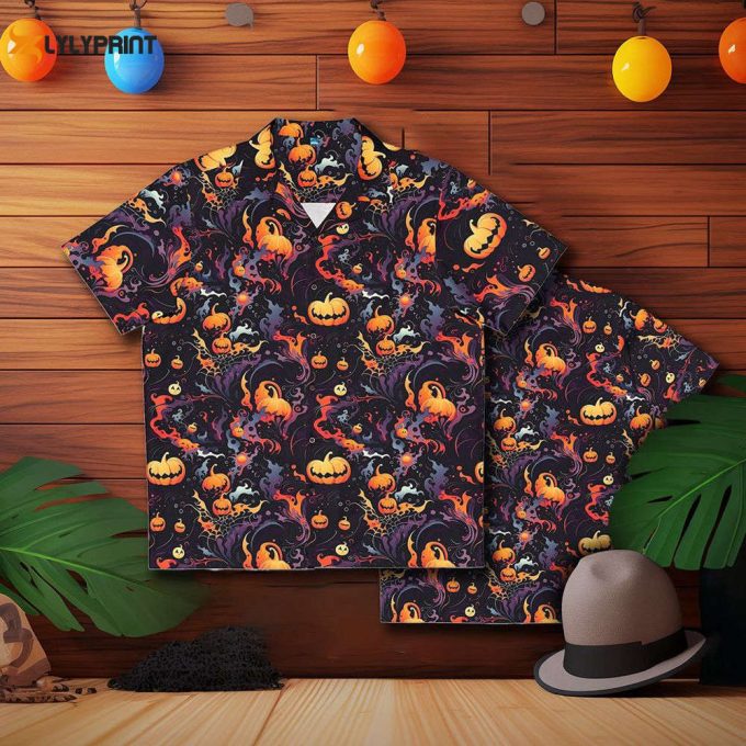 Spooky Abstract Halloween Hawaiian Shirt 2