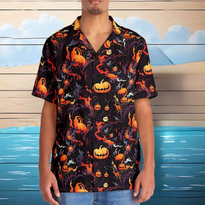 Spooky Abstract Halloween Hawaiian Shirt 3