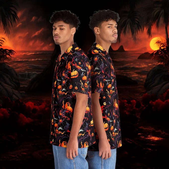 Spooky Abstract Halloween Hawaiian Shirt 4