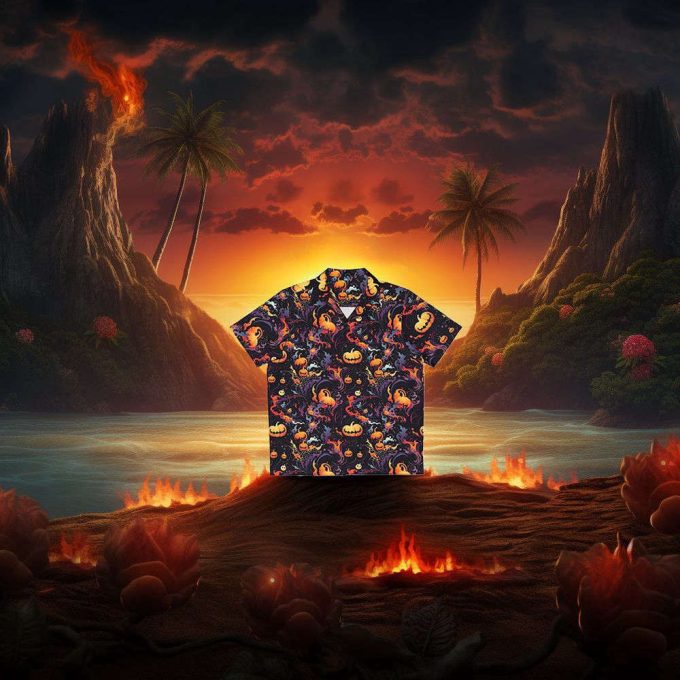 Spooky Abstract Halloween Hawaiian Shirt 5