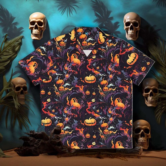 Spooky Abstract Halloween Hawaiian Shirt 8