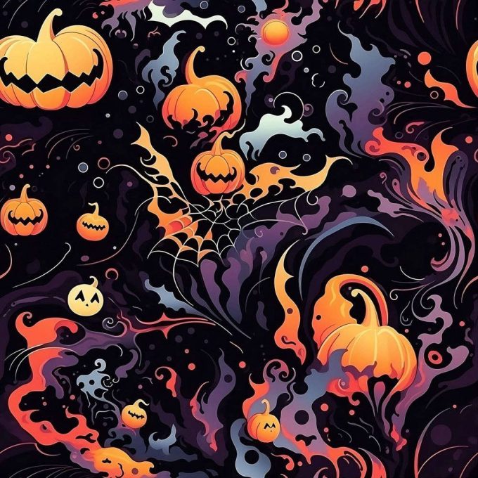 Spooky Abstract Halloween Hawaiian Shirt 9