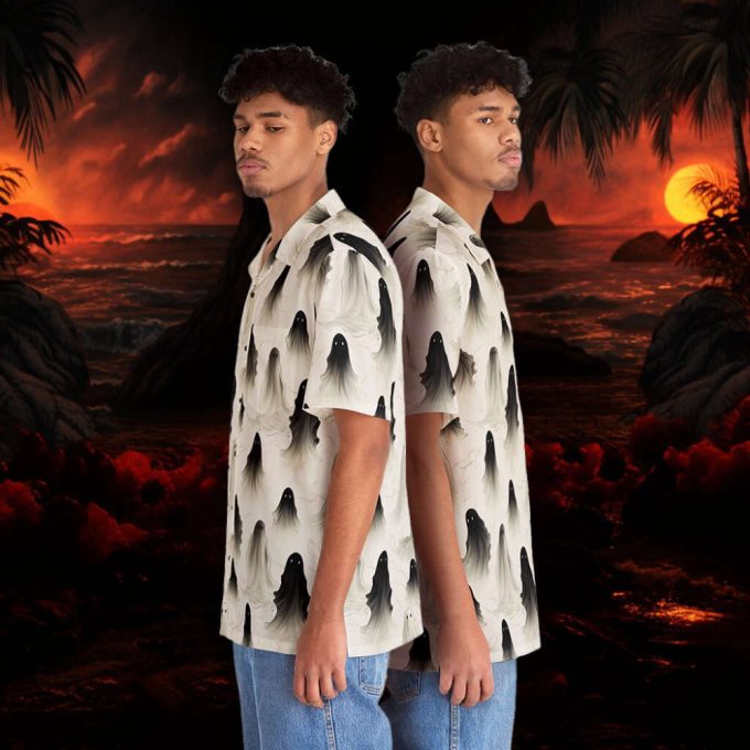 Spooky Surreal Ghost Hawaiian Shirt | Halloween 5