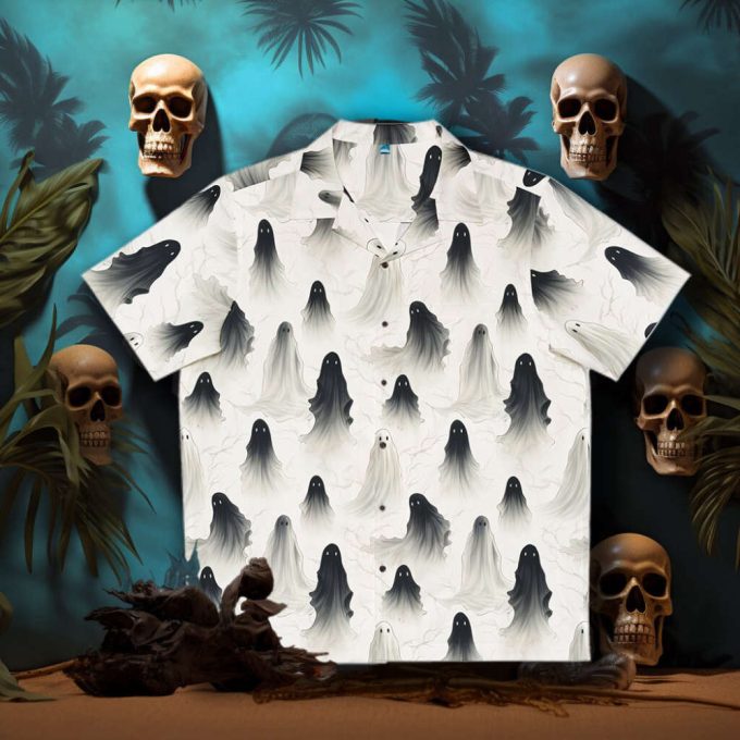 Spooky Surreal Ghost Hawaiian Shirt | Halloween 6