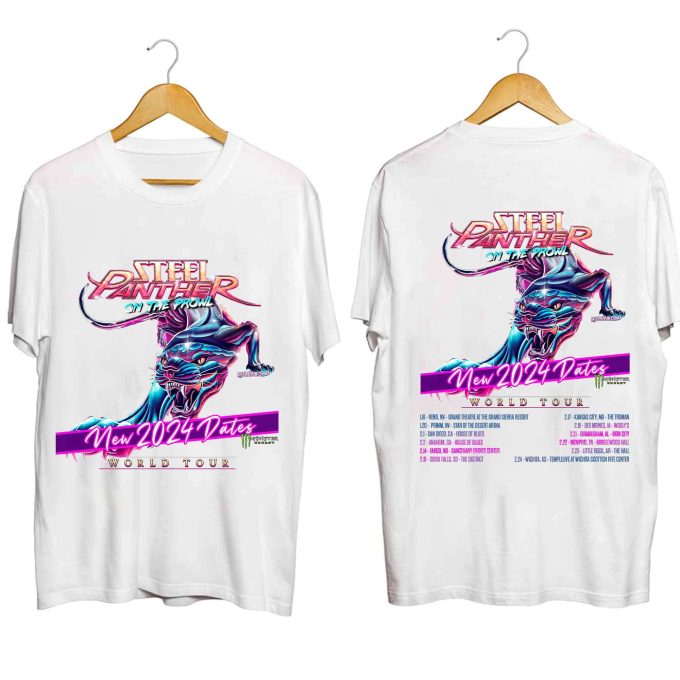 Steel Panther On The Prowl World Tour New 2024 Dates Shirt, Steel Panther Band Fan Shirt, Steel Panther Concert 2024 Shirt 2