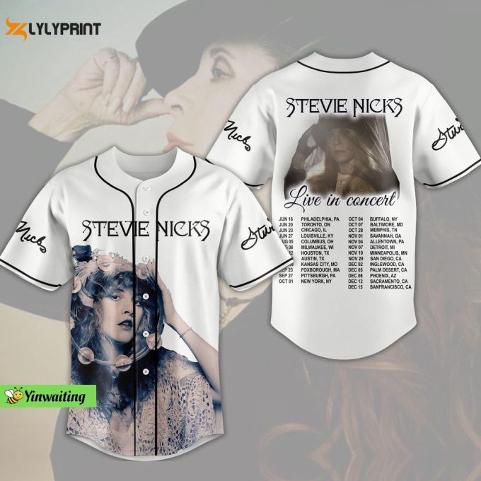 Stevie Nicks Jersey Shirt, Stevie Nicks Baseball Jersey, Fleetwood Mac Jersey 1