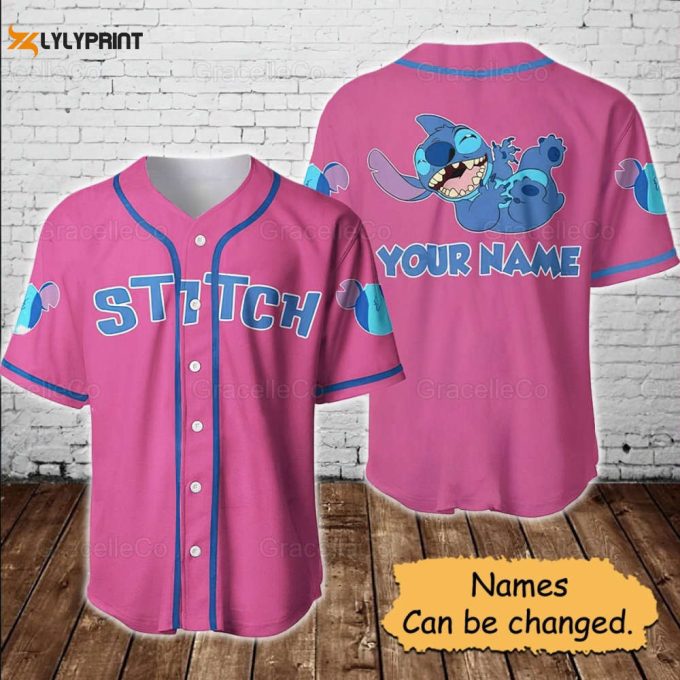 Stitch Baseball Shirt, Disney Stitch Baseball Jersey 1