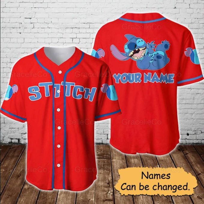 Stitch Baseball Shirt, Disney Stitch Baseball Jersey 4