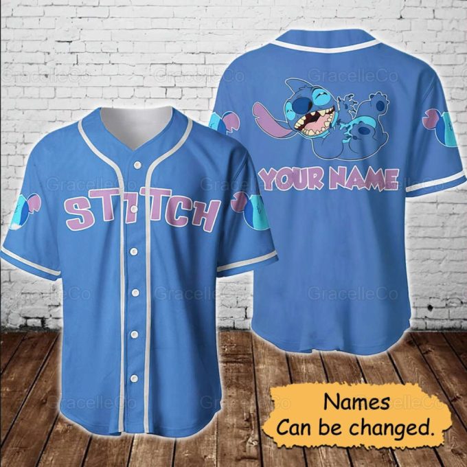 Stitch Baseball Shirt, Disney Stitch Baseball Jersey 5