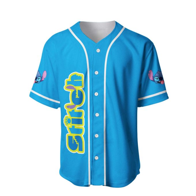 Stitch Blue White |Custom Disney Baseball Jersey 2