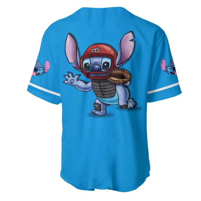 Stitch Blue White |Custom Disney Baseball Jersey 3