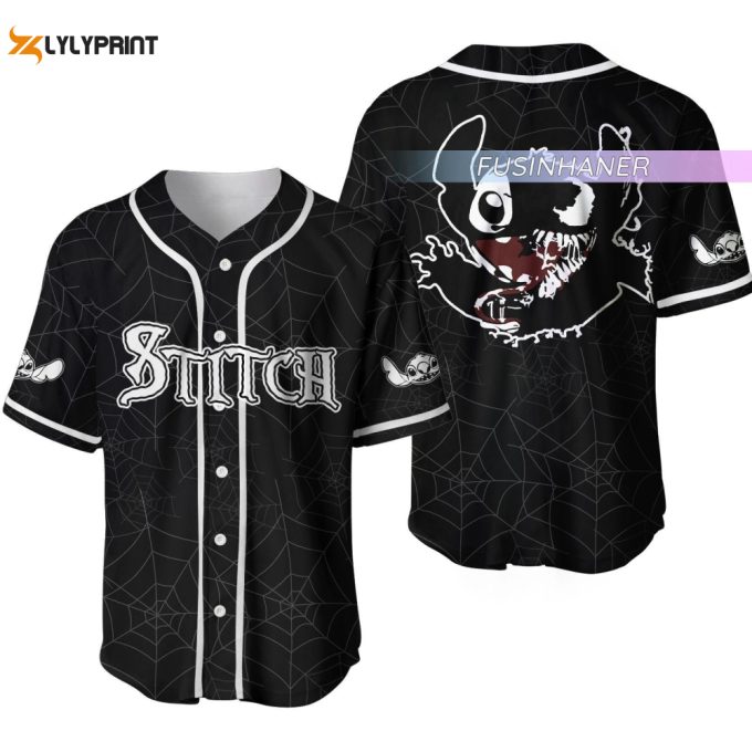 Stitch Venom Jersey, Scary Horror Stitch Baseball Shirt, Stitch Of Venom Shirt 2
