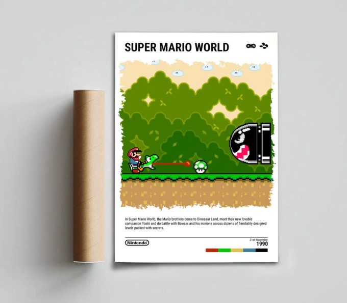 Super Mario Bros. (1990) Snes Poster 2