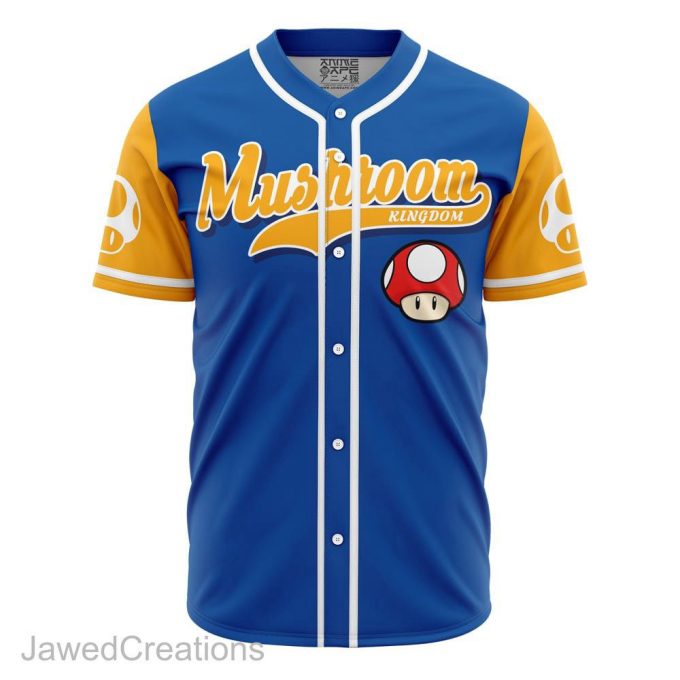 Super Mario Jersey Shirt, Mario Mushroom Baseball Jersey 2