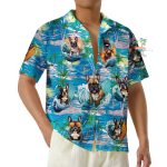 Surfing Bulldog Hawaiian Shirt, Aloha Beach Hawaii Shirt