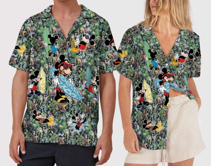 Surfing Disney Mickey Hawaiian Shirt 2