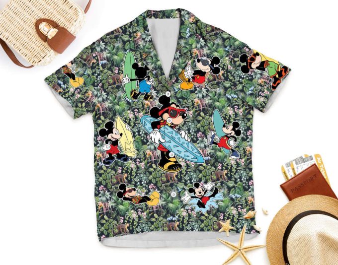 Surfing Disney Mickey Hawaiian Shirt 4