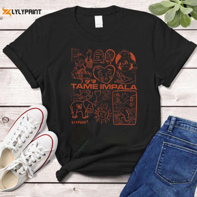 Tame Impala Doodle Art Shirt Vintage Tame Impala Merch Lyric Album Tattoo Design Art Retro Tour Concert 2023 1