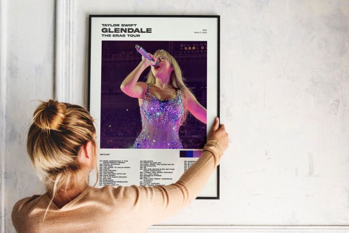 Taylor Glendale Az, The Eras Tour, Night 1 Setlist Poster, Minimalist Poster 2